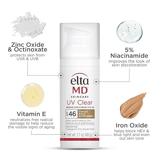 EltaMD UV Clear Face Sunscreen SPF 46 Oil-Free Sunscreen with Zinc Oxide Dermatologist Recommended