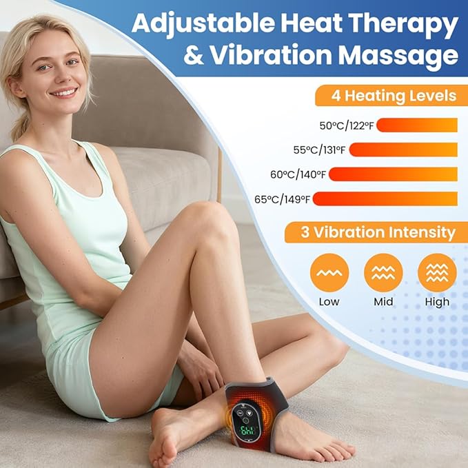 Foot Massager for Pain Relief Ankle Massager with Heat Ankle Heating Pad Heated Wrap Brace for Pain Foot Renew Foot Warmer Gift