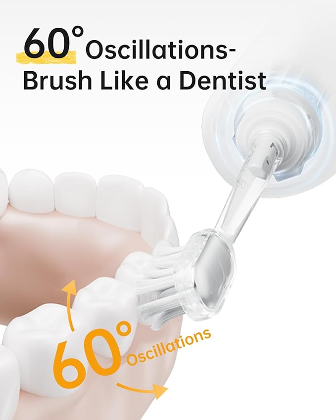 Laifen Wave Special Electric Toothbrush New 2025 Version Oscillation &amp Vibration Sonic Electric Toothbrush for Adults with App 2 Brush Heads IP68 Waterproof Travel Powered Toothbrush (Matte Yel