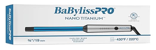 Nano Titanium Professional Curling Wand For All Hair Types Reaches 430 Degrees For Long Lasting Curls