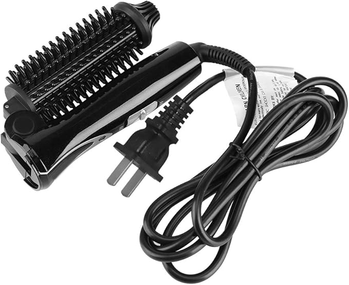 Ceramic Tourmaline Foldable Anion Hair Brush Curler Hair Curling Iron Hair Styling Tools (US Plug 110‑240V)