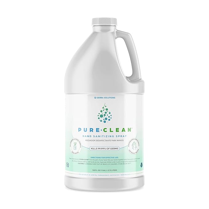 PURE•CLEAN™ Hand Sanitizing/Hard Surface Spray-70% Isopropyl Alcohol (1 Gallon)