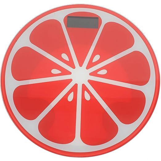 Digital Tempered Glass Weight Scale for People Non-Skid Electronic Bathroom Scale with Mini Round Design Portable Human Weight Monitor for Home Use
