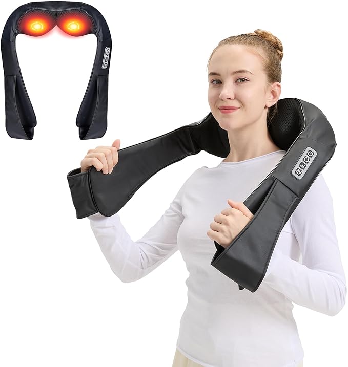 Neck and Shoulder Massager for Shoulder Massage and Neck Massage Shiatsu Neck Massager with Heat Shiatsu Back Massager for Office &amp Home Use Birthday Gifts for Him Her (Parents/Friends)