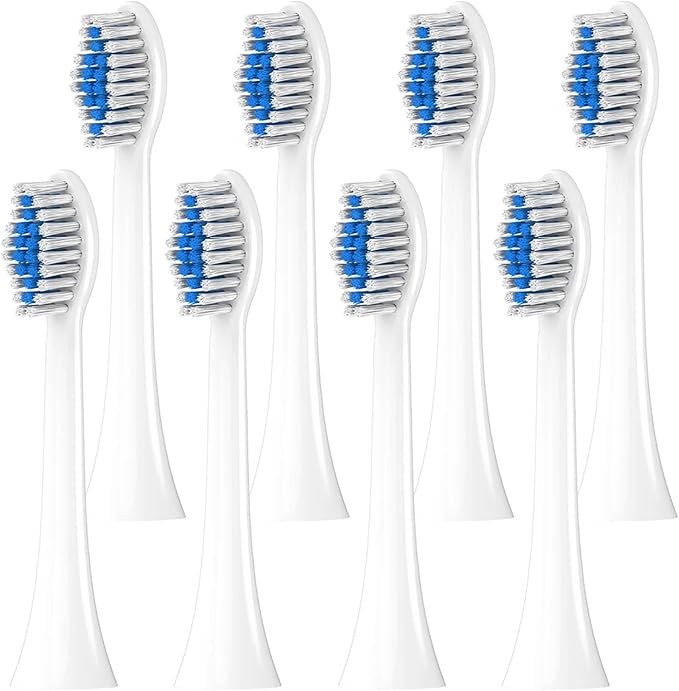 2/4/8/12/20 Pcs Soft Replacement Brush HeadsCompatible for Philips Electric Toothbrush Toothbrushes Head Refill for 1100 4100(White-8 Pcs)