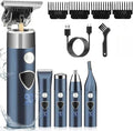 Generic Professional Hair Clippers for Men Men 5-in-1 Multifunctional Hairdresser Eyebrow Trimmer Nose Hair Trimmer Shaver Set Carving Electric Scissors