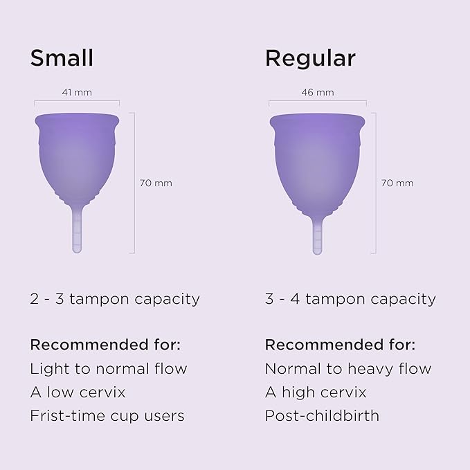 Saalt Soft Menstrual Cup – Reusable Period Cup – Made for Comfortable Leak-Free Protection Up to 12 Hours – BPA &amp Latex Free – Includes Cup &amp Carry Bag (Regular Mountain Iris)