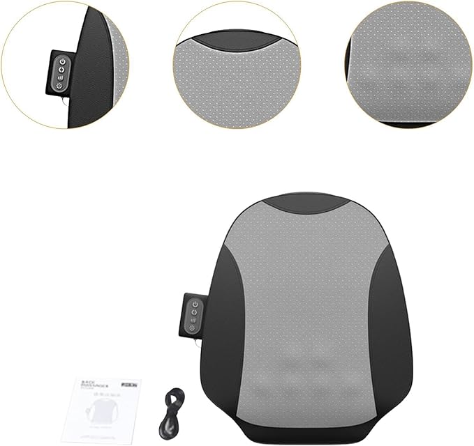 Lower Back Massager with Heat Comfortable Ergonomic Breathable Electric Deep Tissue for Home Car Gifts for Men Women Mom Dad