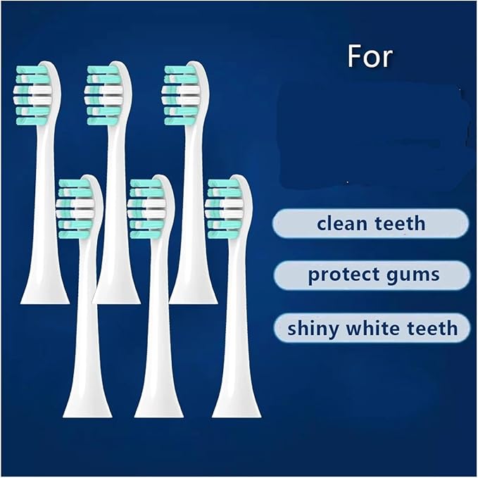 4/8/12/16PCS Compatible for Philips HX6021 Replacement Toothbrush Heads Sonic Electric Vacuum DuPon Soft Bristle Brush(PHILIPS-8pcs)