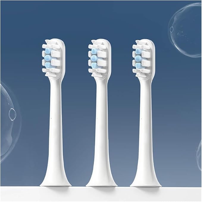 Compatible for 3/6 Pieces of T302 ultrasonic Toothbrush Heads - Replacement Parts Oral Hygiene Products(3pcs Black)