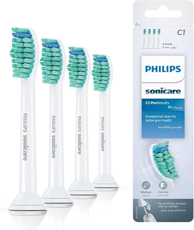 Philips Genuine Sonicare Pro Results Brush Heads White Pack of 4 - HX6014/07