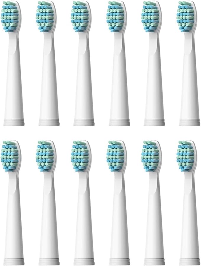 Compatible for Fairywill 4/8/12/16PCS Electric Toothbrushes Replacement Heads Toothbrush Sets for FW-507 FW-508(FW01(3pack-12pcs))