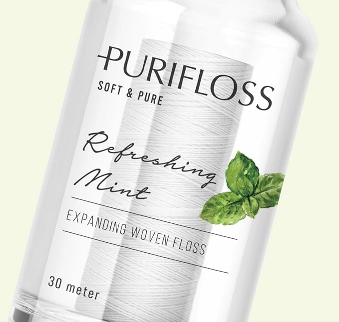 Premium Expanding Woven Dental Floss – PTFE &amp PFAS Free – Mint Flavor &amp Strawberry Scent Eco-Friendly Vegan Cruelty-Free – Dentist Recommended – 33 Yards (4-Month Supply)