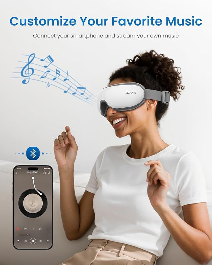 RENPHO Eye Massager with Heat Mini Thermacool Massage Gun with Heat and Cold