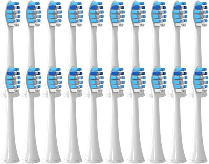 Brush Heads Compatible for with Philips Sonicare Tips Soft Dupont Nozzles Vacuum Sealed Packaged Hx3/6/8/9 Series General(20pcs Blue)