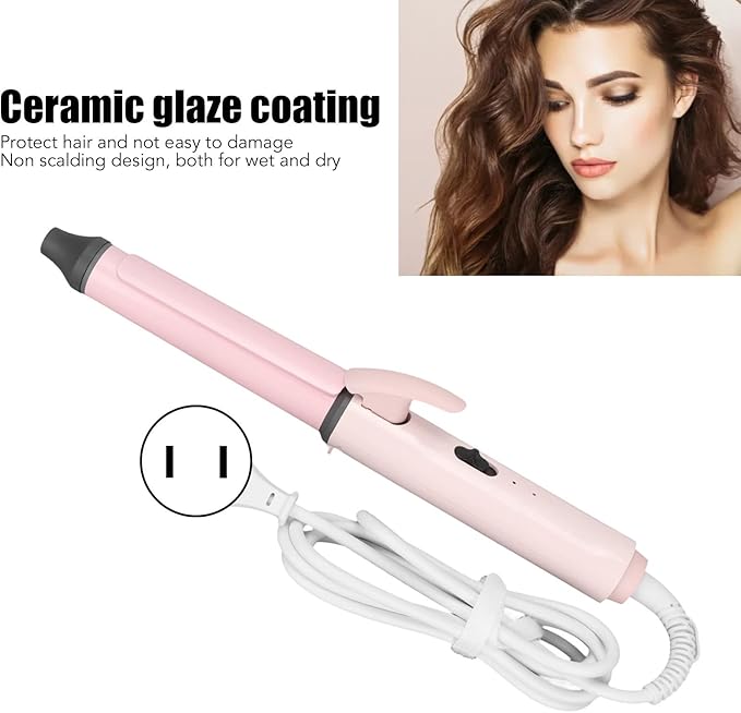 Curling IronANGGREK Automatic Hair Curler Ceramic Curling Iron Beauty Tool for Salon Home 26mm 100‑240V(US Plug)