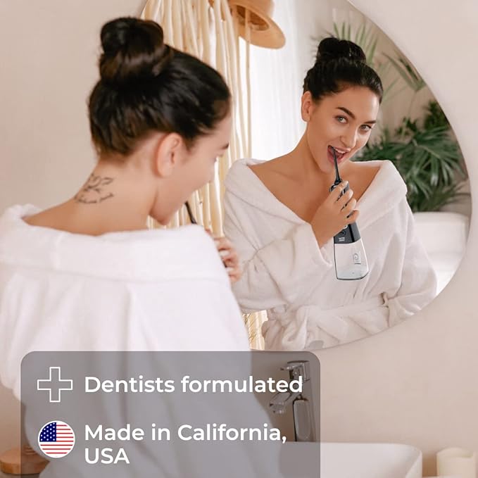 Whitening &amp Remineralization Teeth Strips and Concentrated Water flosser Rinse &amp mouthwash Teeth Care Peroxide Free. Made in USA