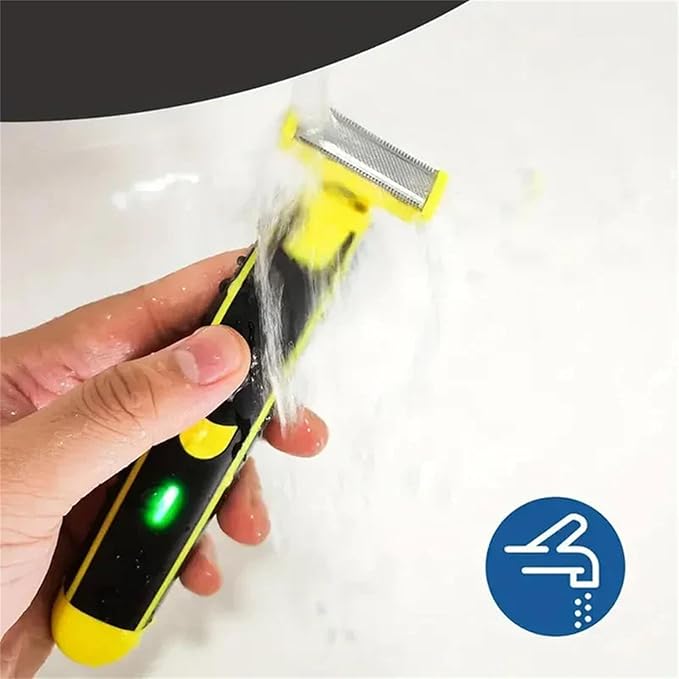 Full Body Washed Wet &amp Dry ShaverElectric Shaving Tool for SideburnsWet and Dry Shaving Tool for Men (1Pcs) Yellow