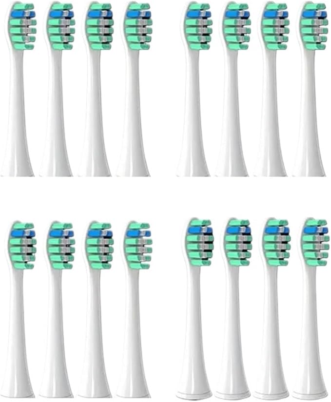 16pcs Replacement Brush Heads Compatible for Sonicare HX3 HX6 HX9 Series HX3210 3211 6150 6500 6510 6530 9342 6730(16pcs P2)