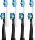 4 Pcs Electric Toothbrush Heads Compatible with Fairywill D7/D8/FW507/FW508/FW551/917/959/SG-E9(4White 4Black)