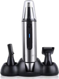 WEedsy Ear and Nose Hair Trimmer Professional Painless Eyebrow Facial Ear Hair Trimmer Clipper for Men and Women Battery-Operated IPX7 Waterproof Dual Edge Blades for Easy Cleansing