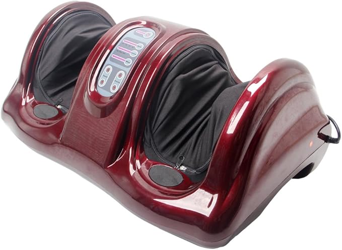 Foot Massager for Foot Ankle Nerve Pain with Remote Control 3 Gears Massage Speed 5 Massage Modes with Remote (Red)