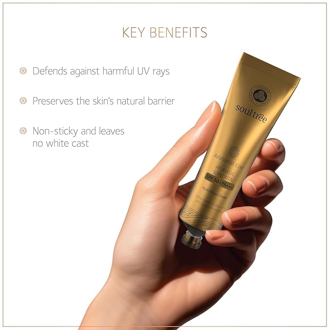Soul.Tree Anshumali Elixir Ayurvedic Sunscreen SPF 50 | PA+++ - 50gm
