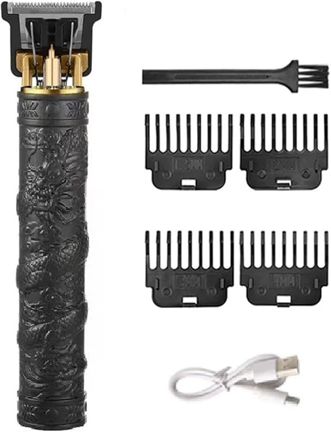 Razors Vintage T9 Electric Hair Cutting Machine Hair Clipper Professional Barber Men Shaver Rechargeable Hair Trimmer for Men(Black Dragon B)