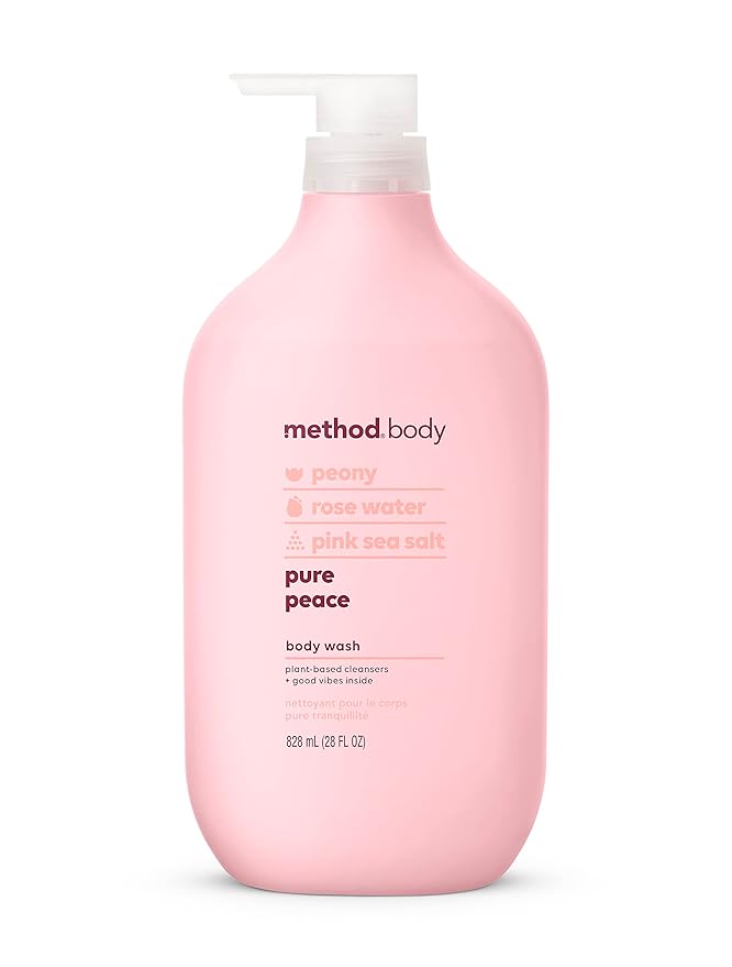 Method Men Body Wash Sea + Surf Paraben and Phthalate Free 18 FL Oz (Pack of 3)Softening &amp Body Wash Pure Peace Paraben and Phthalate Free Biodegradable Formula 28 oz (Pack of 1)