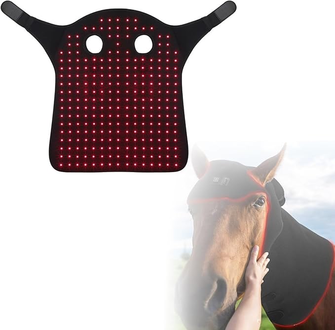 Red Light Therapy for Horses 660Nm &amp 850Nm Wearable LED Red Light Therapy Device for Relaxation and Recovery Infrared Horse Care Therapy Wrap for Horse Head and Neck M