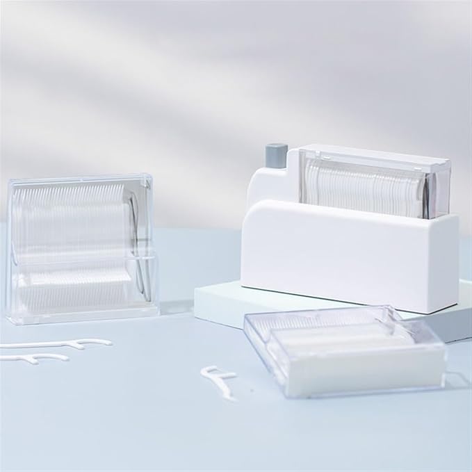 Toothpick Holder Dental Floss Box Household Push-type Automatic Pop-up Dental Floss Box Portable Dental Floss Storage Box Toothpick Dispenser Tooth Picks Container Case