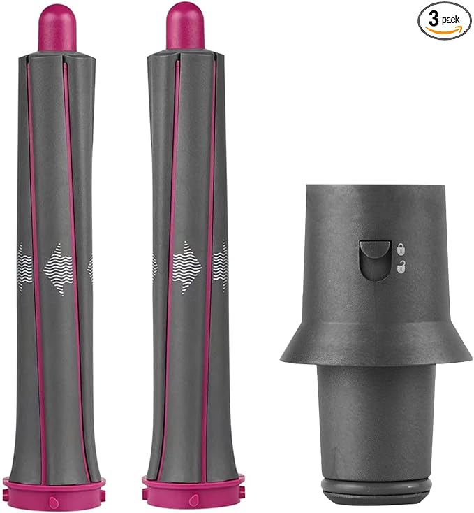 1.2 Inch/30MM Long Hair Curling Iron Barrels for Dyson Airwrap HS01 HS05 Attachment Parts Hair Tool with Adaptor for Dyson Hair Dryer Converting to Airwrap Styler 1 Pair