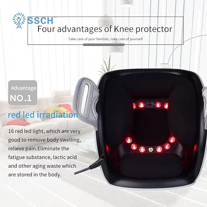 on Knee Pain Relief Laser Therapy Device with LED Light Heating Airbag Massage Heated Foot Massager Machine Leg Spa Water Large Feet Bath Shiatsu Deep-Kneading Plantar Fasciitis Tired Muscles