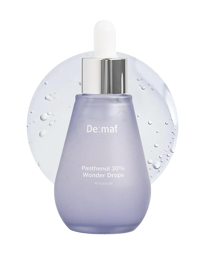 De:maf Panthenol 30% Wonder Drops Ampoule Panthenol 30% and Evening Primrose Extract for Instant Calming Suitable for All Sensitive Skin Korean Skincare