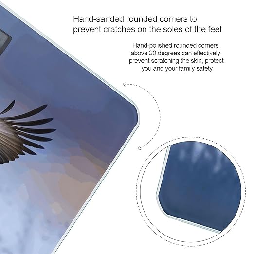 Bald Eagle Flying Scale for Body Weight Highly Accurate Digital Bathroom Body Scale Digital Bathroom Scales for People Anti-Slip Large LCD Display Smart Scales