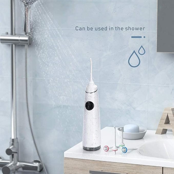 Water Flosser Portable Dental Oral Irrigator with 4 Modes USB Rechargeable Waterproof Teeth Cleaner for Home and Travel - IPX 7 Waterproof