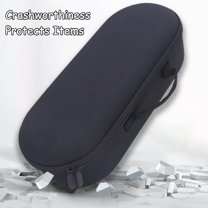 Hair Dryer Case for Dyson Portable Dyson Hairdryer Travel Carry Bag with Double Zippers Waterproof Storage Protective Case (Black)