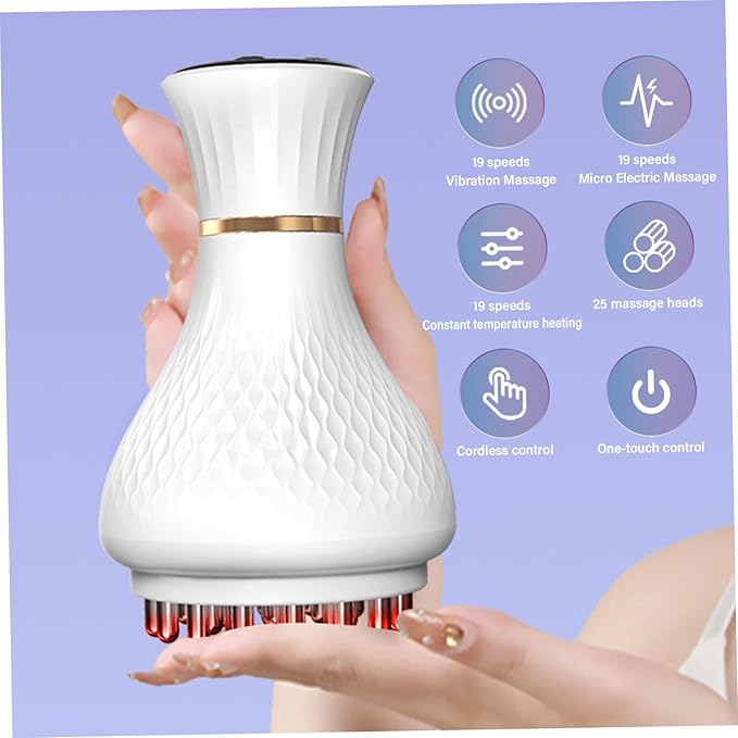 Electric Foot Massagers Ergonomic Cellulite Massager with Heating and Vibration Waterproof Body Sculpting Machine for Muscle Relaxation
