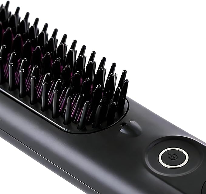Hair Straightener - Ceramic Heated Cordless Hair Brush Styling Brush Three Level Temperature Control Hot Comb for Girls Women Wife Girlfriend Home Bathroom Travel Vacation Business