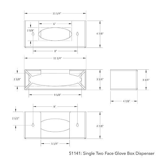 TrippNT 51141 Single 2 Sided Glove Box Dispenser