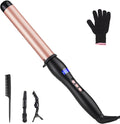 Hair Curling Wand 32mm Curling Iron Professional Ceramic Hair Curler Wand Big Curls Adjustable Digital Temperature Dual Voltage Auto Shut-Off (no Fixing Clip)