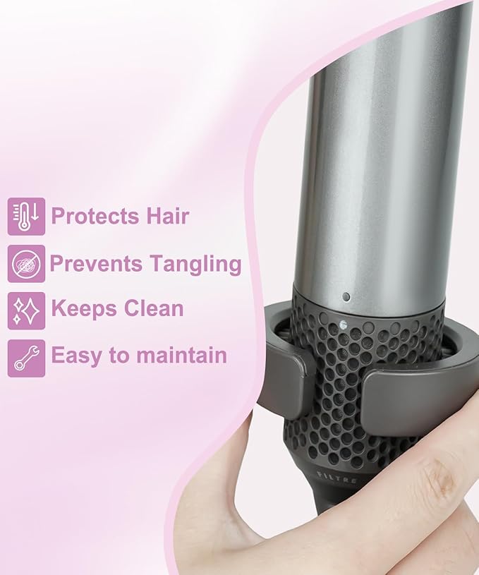 Inner Filter Replacement Cover Cage and Outer Filter Cage Cover Replacement and Cleaning Brush for Dyson Airwrap HS01 HS05