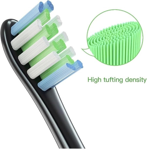 12PCS Replacement Tooth Brush HeadsCompatible for Oclean X/X PRO/ Z1/ F1/ One/Air 2 /SE Soft Toothbrush Cleaning(12pcs Black)