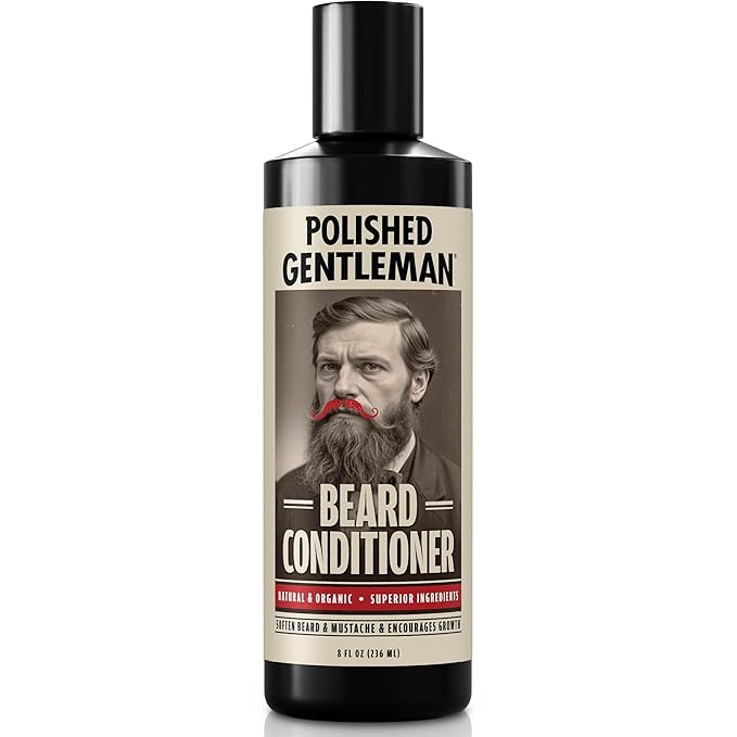 Men’s Beard Conditioner with Tea Tree Oil – Concentrated Rinse-Out Formula for Softer Fuller-Looking Beards &amp Healthy Facial Hair 8 oz
