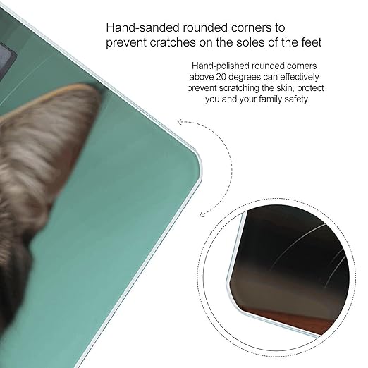 A Curious Cat Smart Scale for Body Weight Accurate Bathroom Scale with LED Display Digital Weight Scales Weighing Machine High Precision Scales for Bath Home