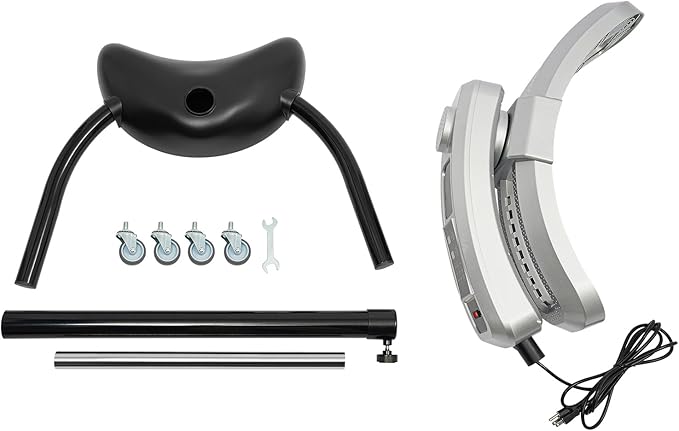 Vertical Hairdressing Heater 950W Stand Cool Hair Dryer Adjustable Temperature/Time/Angle Standing Hair Dryer for Perming Coloring and Hair Care Treatments