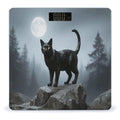 Black Cat Weight Scale Cute Bathroom Scale for Body Highly Accurate Digital Weighing Machine for People Compact LCD Display Scales with Sturdy Toughened Glass Scales