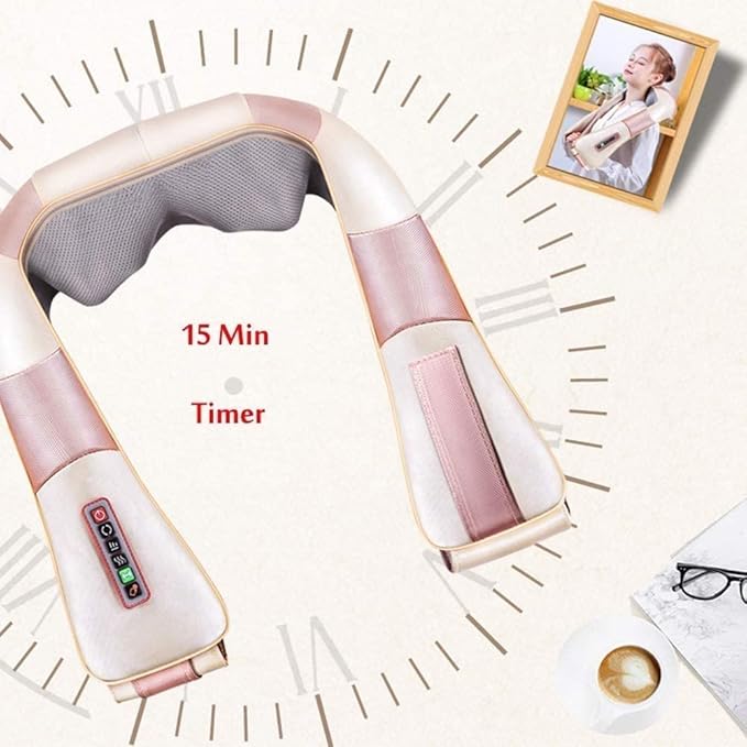Shiatsu Back and Neck Massager with Heat Deep16 Kneading Nodes Soothes Muscles Tissues Relief Electric MassagerKneading Massage for Neck Back Shoulder Foot and Legs Use at Home Car Office