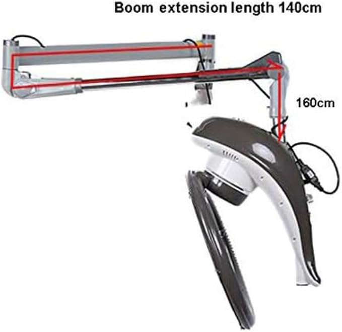 950W Wall-Mounted Professional Hair Dryer Speeds Up Drying Time Multi Functional Hair Styling Coloring Perm Quick Drying Temperature Control Hair Care 360 ° Rotating Liftable Hair Salon