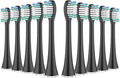 Replacement Toothbrush Heads Compatible for Black Series Refill Nylon Bristles(10pcs Black)